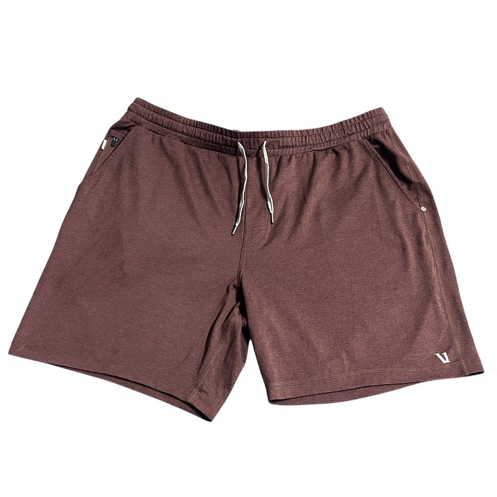 Vuori Ponto Performance Shorts Men's 2XL  7" Cedar Heather Athleisure Gym‎